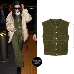 ISO Alexa Chung Corseted Sleeveless Top